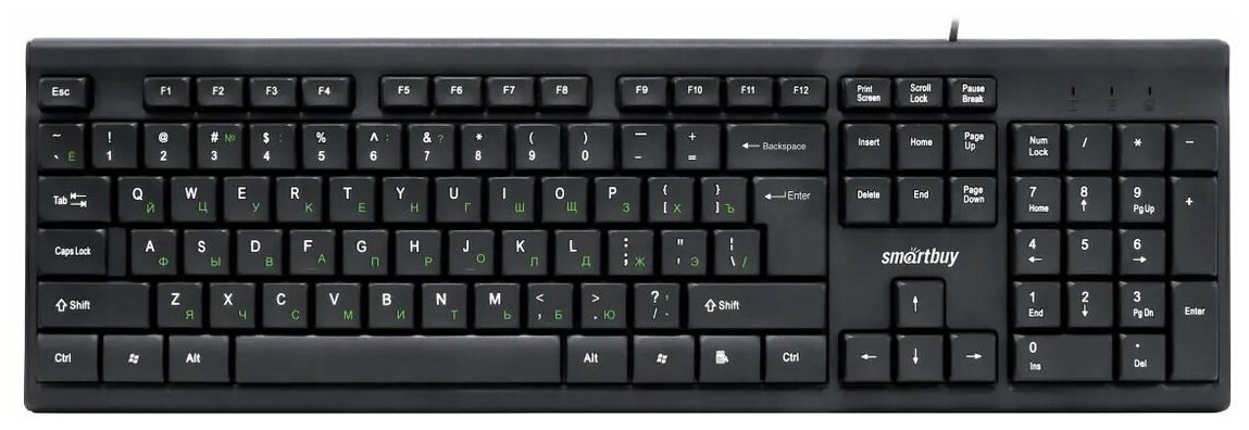 Клавиатура проводная Smartbuy ONE 114 USB черная SBK-114U-K