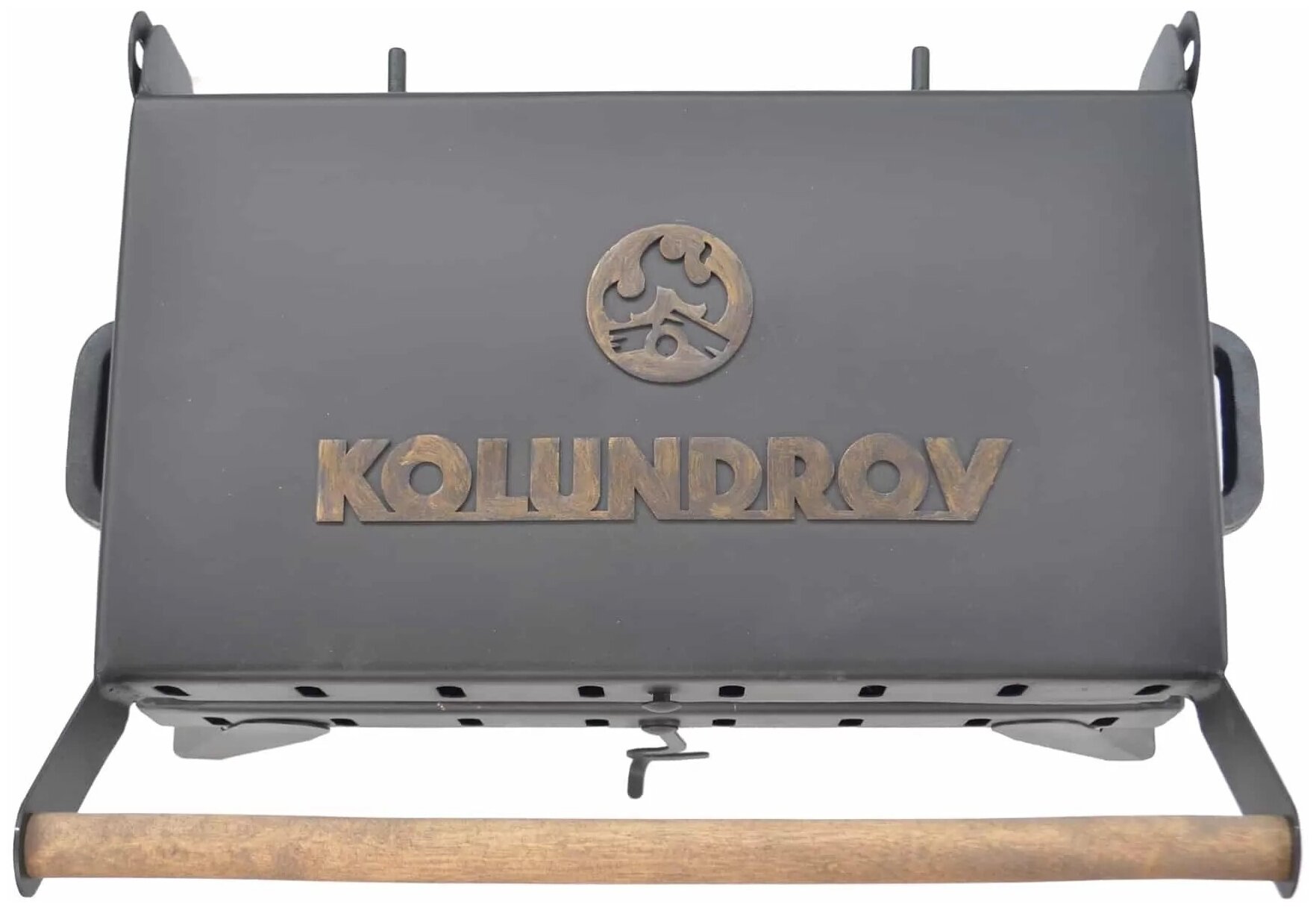 Угольный пресс-гриль KOLUNDROV, компактный, переносной, контактный гриль на углях - фотография № 15