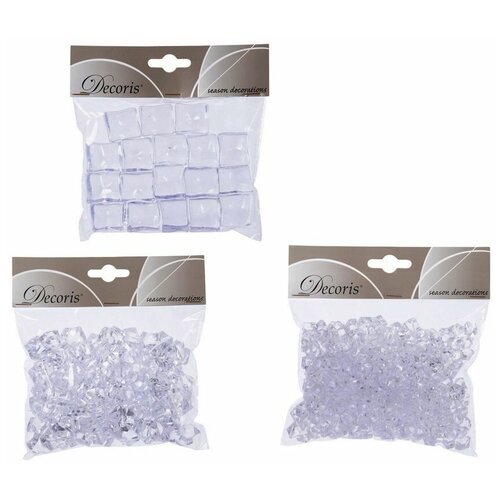 Камушки для декорирования Бриллиантовый лёд акрил прозрачные 200 г разные модели Kaemingk 2844₽