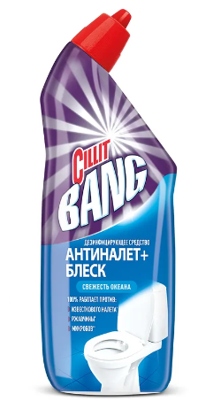 Cillit BANG гель Антиналет + блеск, свежесть океана, 0.75 л