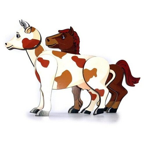 Пазл - Животные на липучках «Ферма»