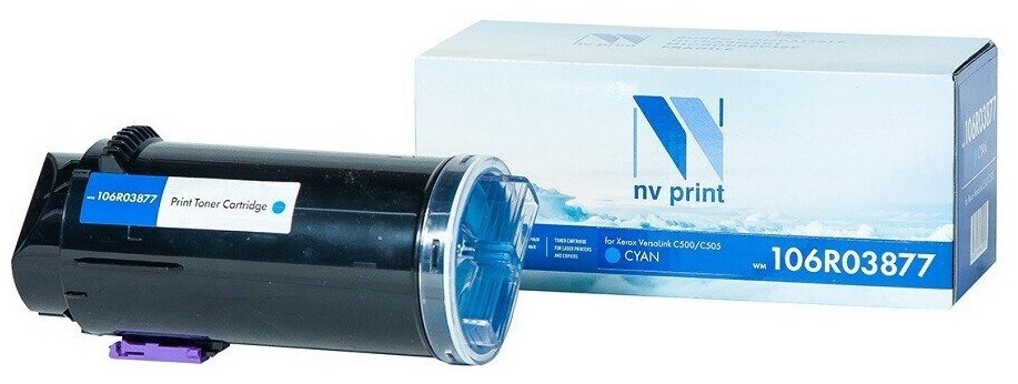 Картридж NV Print 106R03877 Cyan для принтеров Xerox VersaLink C500/ C505, 2400 страниц