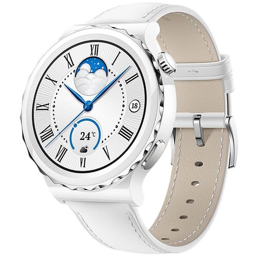 Смарт часы Huawei Watch GT 3 Pro Ceramic 43mm (FRG-B19) Silver-White/Серебристо-Белый