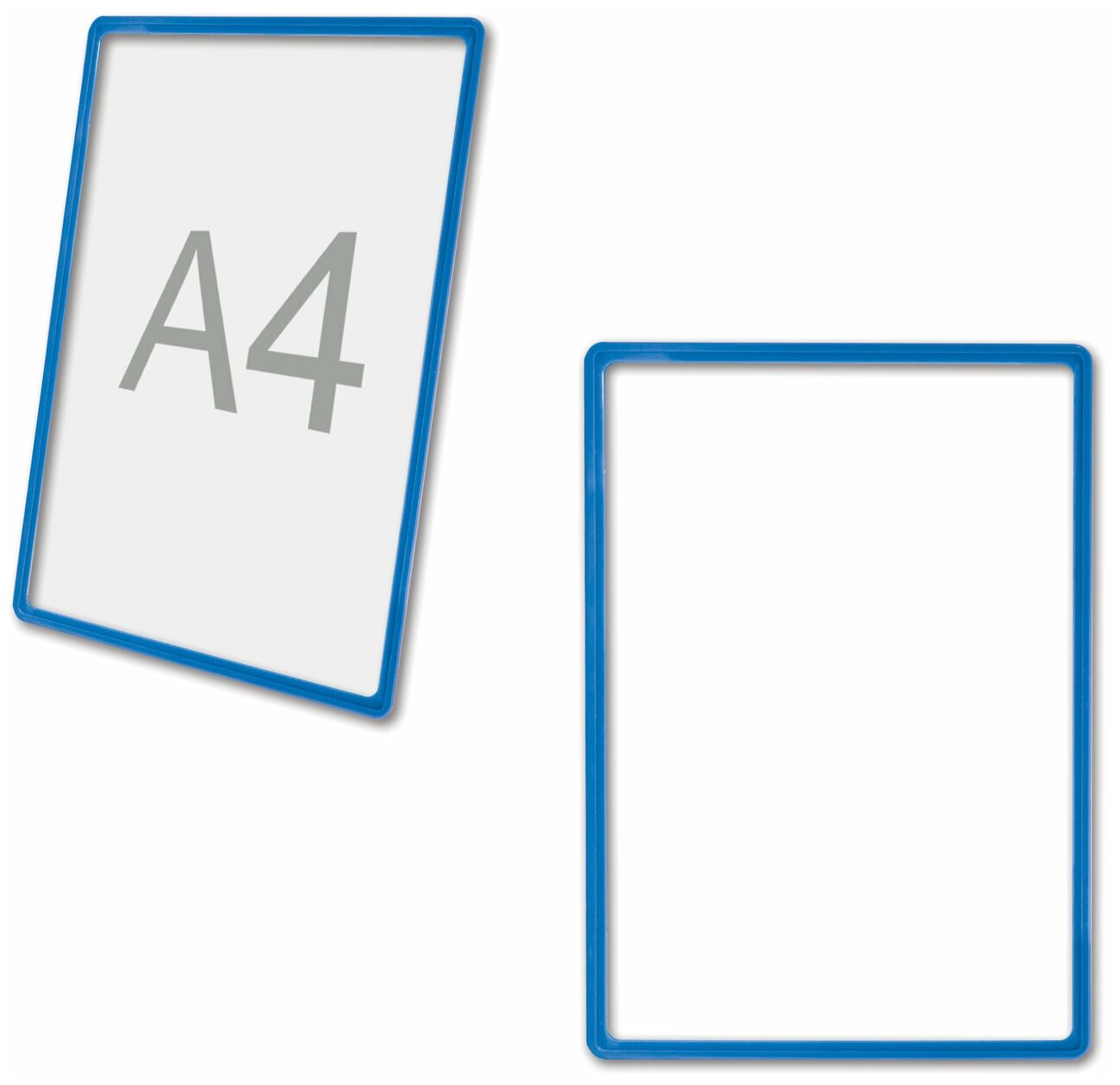 Рамка POS для ценников, рекламы и объявлений А4, синяя, без защитного экрана, 290250 - 1 шт.