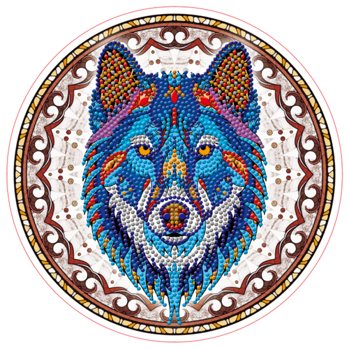 Рыжий кот Набор алмазной вышивки Яркий волк (YKH32) 24 см
