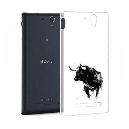 Чехол задняя-панель-накладка-бампер MyPads бык для Sony Xperia C3/C3 Dual Sim противоударный