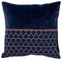 Чехол на подушку из хлопкового бархата с геометрическим принтом темно-синего цвета из коллекции Ethn, Tkano, TK21-CC0017