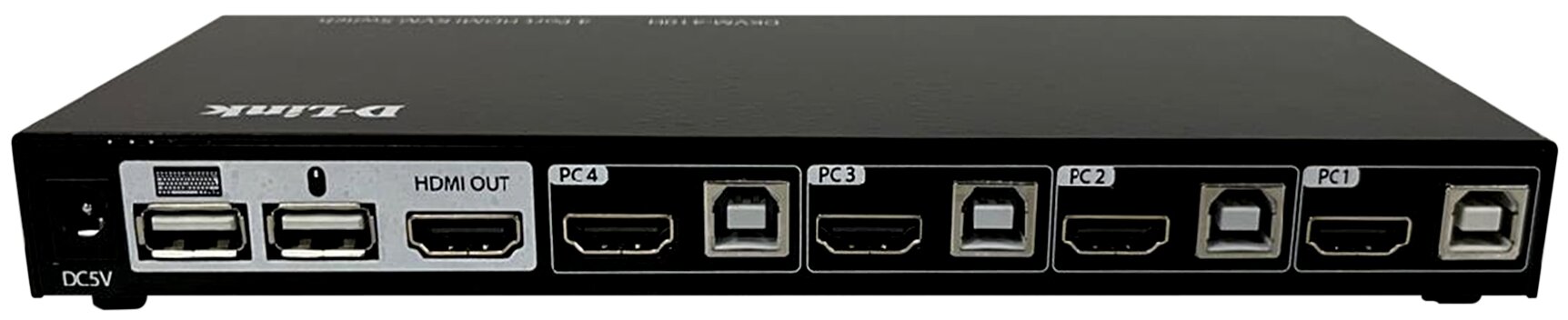 D-Link DKVM-410H/A2A, 4-портовый KVM-переключатель с портами HDMI и USB (DKVM-410H/A2A) - фото №2
