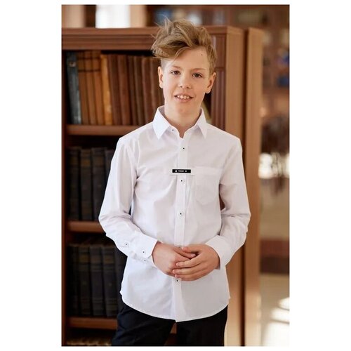 фото Рубашка deloras, размер 146 см, белый, c71252