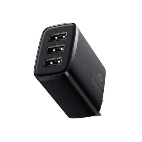 Сетевое зарядное устройство Baseus Compact 17W 3USB (CCXJ020001) черное