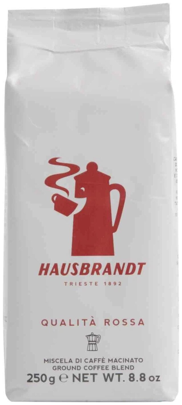Кофе молотый Hausbrandt Rosso (Хаузбрандт Россо), в/у, 250г - фотография № 1