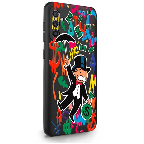 Черный силиконовый чехол MustHaveCase для Samsung Galaxy M52 Rich uncle PennyBags/Богатенький дядюшка толстосум для Самсунг Галакси М52