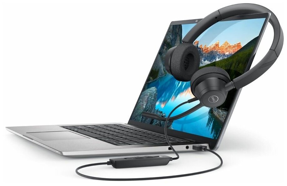 Dell Наушники с микрофоном Dell Pro WH3022 черный USB оголовье 520-AATL