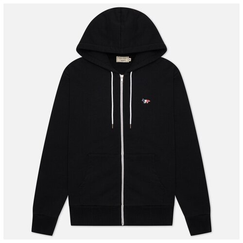 Женская толстовка Maison Kitsune Tricolor Fox Patch Zip Hoodie чёрный , Размер XS