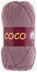 Пряжа хлопковая Vita Cotton Coco (Вита Коко) - 1 моток, 4307 пыльная роза, 100% мерсеризованный хлопок 240м/50г