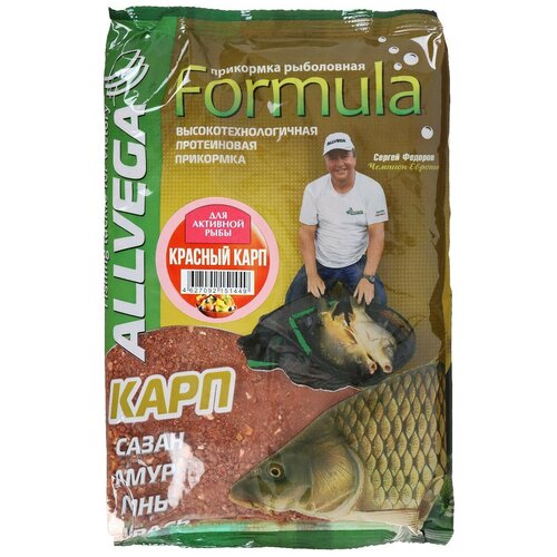 Прикормка Allvega Formula Red Carp, красный карп, 900 г прикормка allvega formula red carp красный карп 900 г