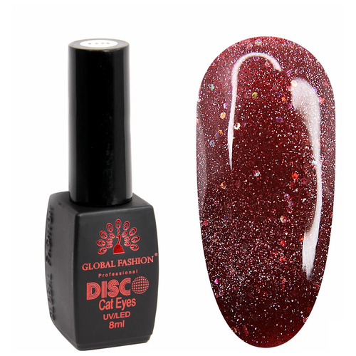 Global Fashion гель-лак Disco Cateye, 8 мл, 009 светоотражающий гель лак shanilak disco diamond 10 мл