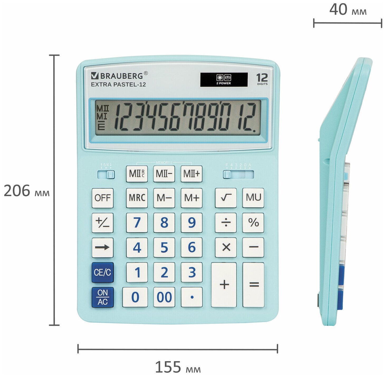 Калькулятор Brauberg Extra Pastel-12-lb настольный - фото №16