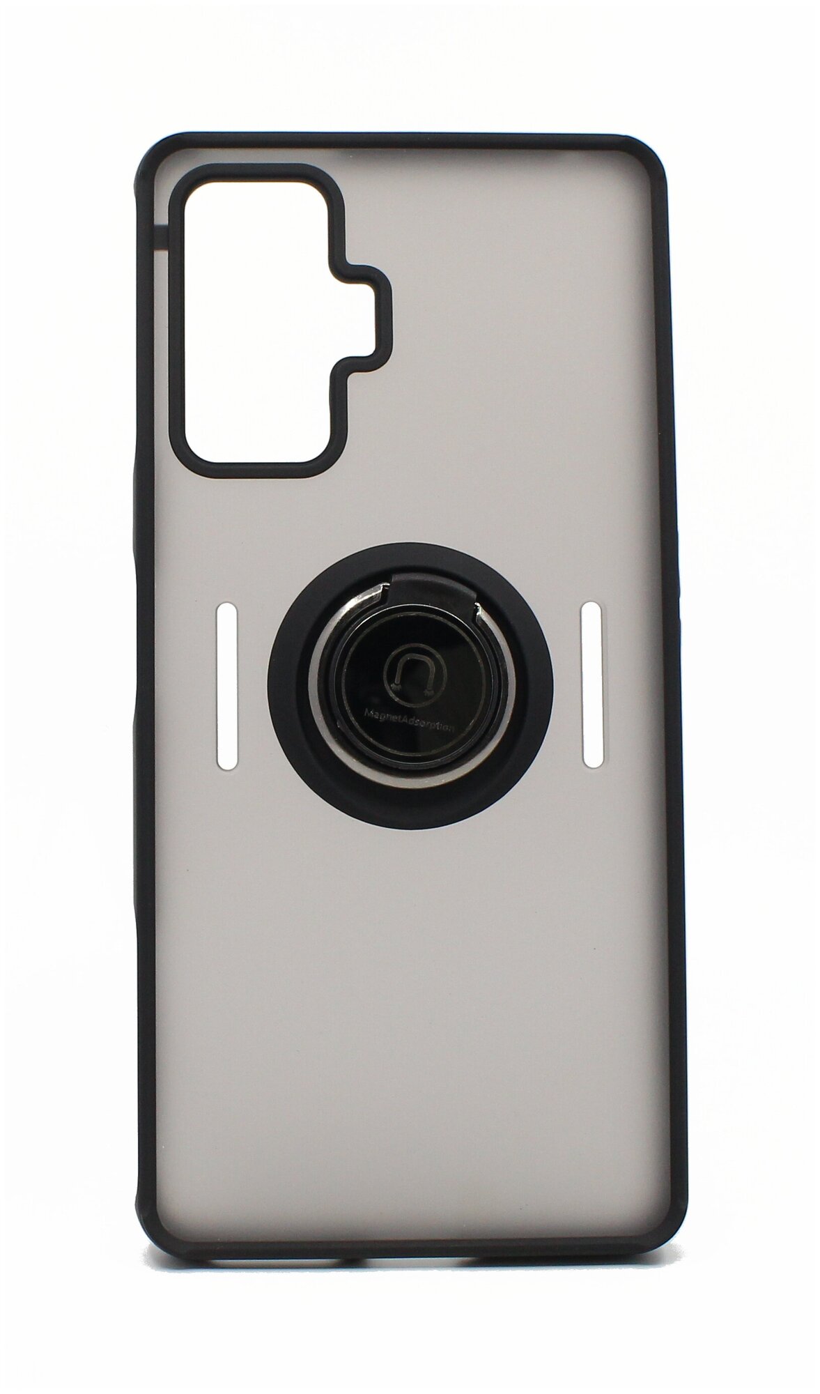 Чехол противоударный Mobix для Poco F4 GT, Xiaomi Redmi K50 Gaming Edition с кольцом и с функцией подставки цвет: черный