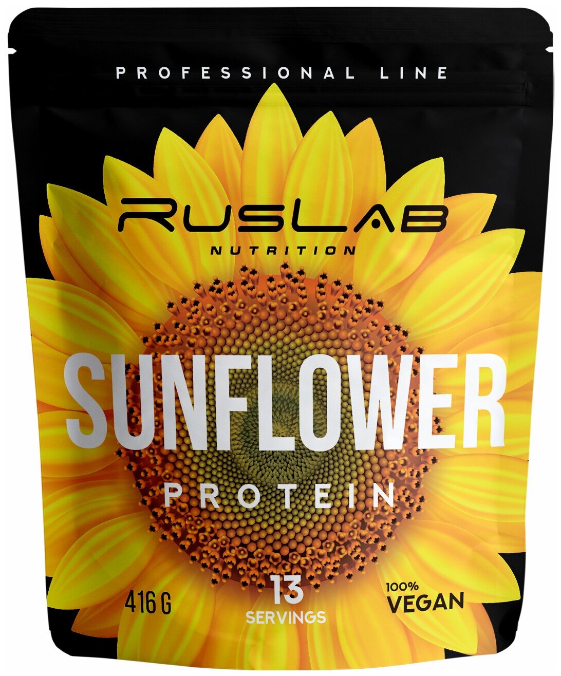 SUNFLOWER PROTEIN-протеин подсолнечный,растительный протеин,веганский протеин,без ГМО (416гр),вкус ваниль