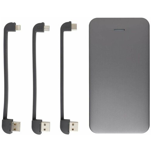 Внешний аккумулятор с зарядными кабелями 10 000 мАч 568200₽