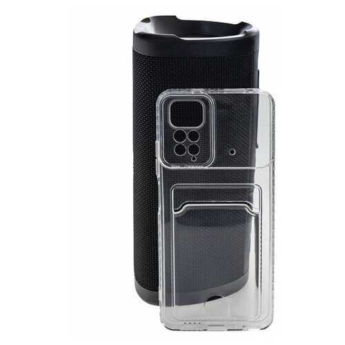 Силикон с карманом для карт Xiaomi Note 11 4G 2022, прозрачный