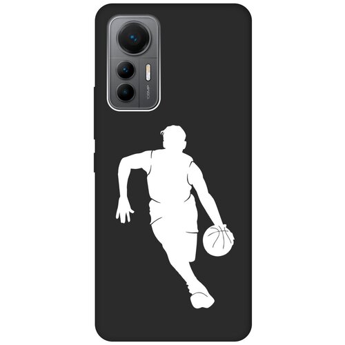 Матовый чехол Basketball W для Xiaomi 12 Lite / Сяоми 12 Лайт с 3D эффектом черный матовый чехол survivor w для xiaomi 12 lite сяоми 12 лайт с 3d эффектом черный