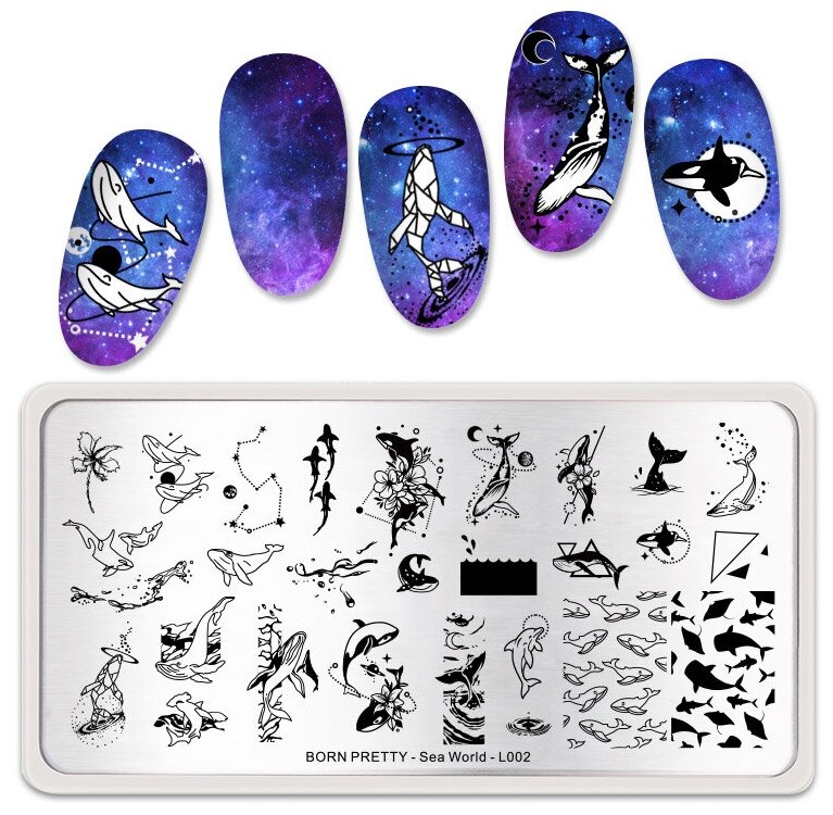 фото Born Pretty, Пластина для стемпинга 12*6 см BP-L002 Sea World, Арт. 51383