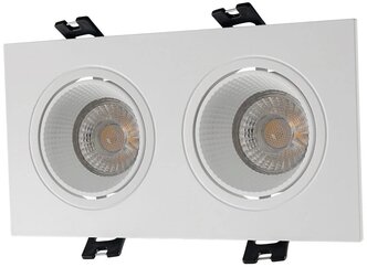 Встраиваемый светильник, IP 20, 10 Вт, GU5.3, LED, белый/белый, пластик DENKIRS DK3072-WH