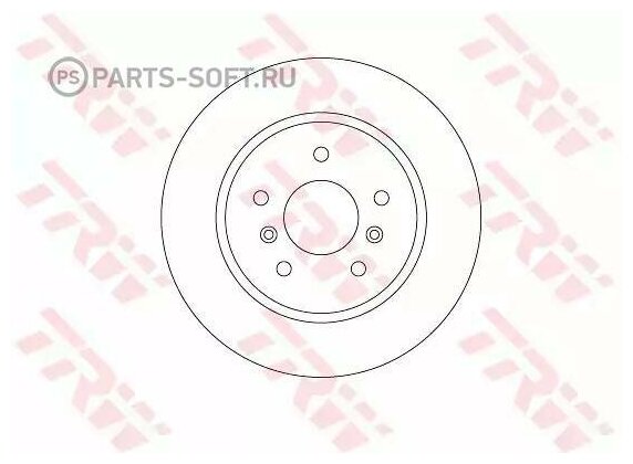 DF6787_диск тормозной задний !\ Nissan Qashqai II 14> TRW / арт. DF6787 - (1 шт)