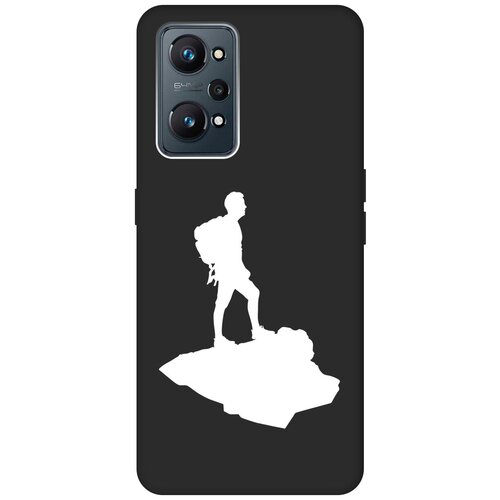 Матовый чехол Trekking W для Realme GT Neo 2 / Рилми ГТ Нео 2 с 3D эффектом черный матовый чехол infuriate w для realme gt neo 2 рилми гт нео 2 с 3d эффектом черный