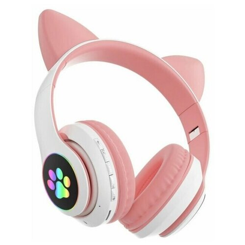 Новинка Беспроводные Наушники WIRELESS CAT EARS Bluetooth наушники с кошачьими светящимися ушками для детей и взрослых Розовый 180000₽