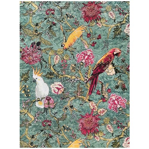 Гобелен ткань Экзотика Бирюза обивочная мебельная обивка дивана пошив шторы сумки покрывала наволочки