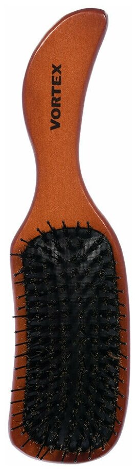 Расческа Vortex массажная волна с пластиковыми зубчиками и натуральной щетиной - фото №11