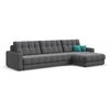 Фото #14 Угловой диван-кровать BOSS 2.0 MAX с ящиками для хранения, еврокнижка, велюр Alkantara шоколад, 338х183х93 см