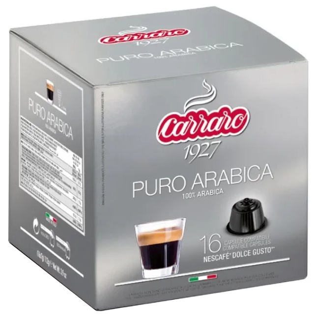 Кофе в капсулах Кофе Carraro Dolce Gusto Puro Arabica, капсулы, 16 шт - фотография № 1