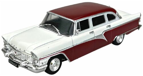 Коллекционная модель, Автомобиль ГАЗ-13 Чайка, цвет бело-красный, машинка детская, металлическая, игрушки для мальчиков, 1:43