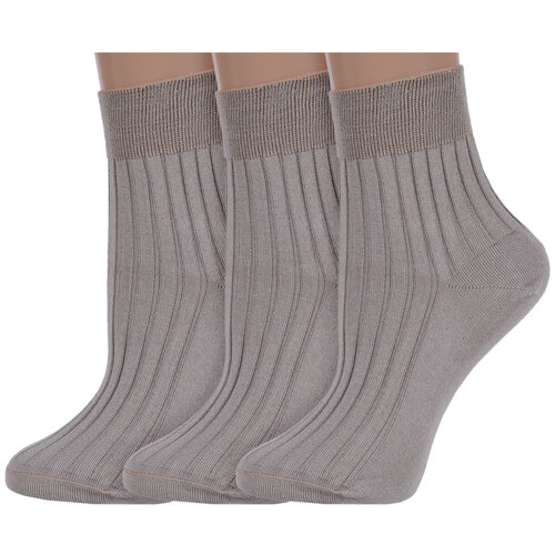 фото Женские носки rusocks укороченные, размер 25, бежевый