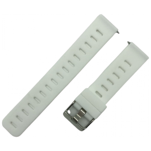 Ремешок силиконовый 20мм для Amazfit GTR42мм/ GTS/ Bip/ Bip Lite, белый аксессуар ремешок для polar wrist band vantage v2 s l white 91083657