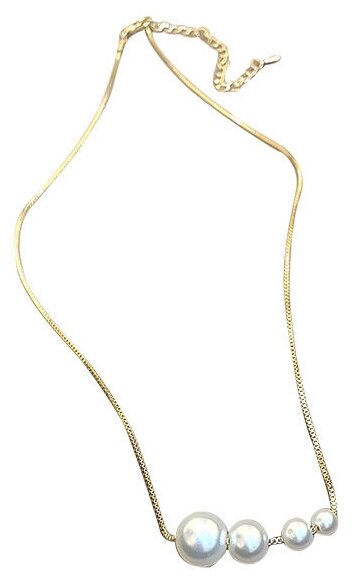 Чокер WASABI jewell, жемчуг имитация, пластик, длина 40 см, золотой
