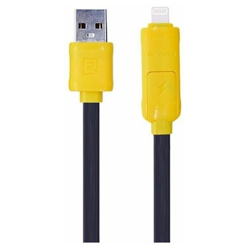 Универсальный кабель Lightning + Micro USB 2 в 1, International RC-27t Data Cable, желтый кабель зарядки и синхронизации данных usb remax rc 152i colorful light для lightning 2 4а длина 1 0м серый 6972174152073