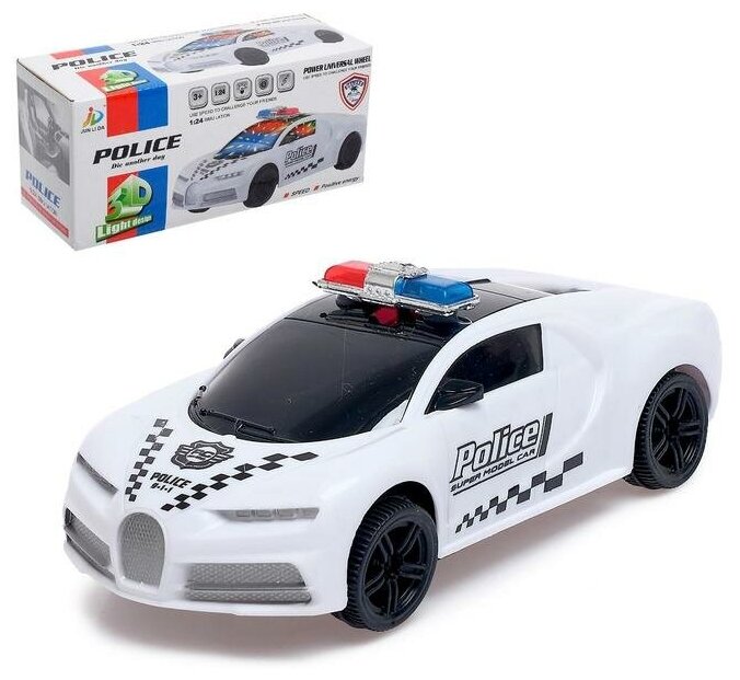 Машина "Полиция", световые и звуковые эффекты, работает от батареек