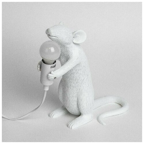 Настольная Лампа Мышь Mouse Lamp #1 H25 см Белая