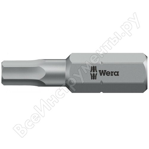 бита под внутренний шестигранник wera 840 4 z hex plus 3 x 50 мм 840/1 Z Hex-Plus бита под внутренний шестигранник, вязкая твёрдость, хвостовик 1/4 C 6.3, 4 x 25 мм WERA (WE-056320)