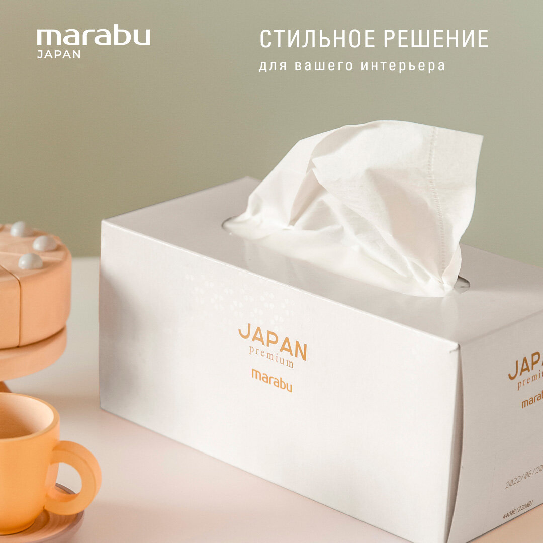 Бумажные салфетки MARABU Premium Белые Цветы, набор из 3 упаковок по 220 шт