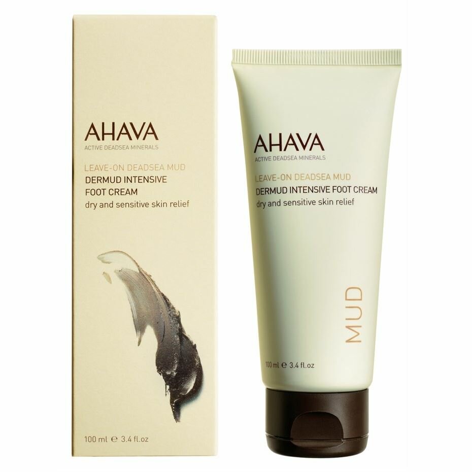 Крем Ahava Deadsea Mud Mud Крем насыщенный для ног Dermud, Deadsea Mud Крем эффективный насыщенный для ног, 100 мл