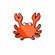 Брошь "Краб красный"