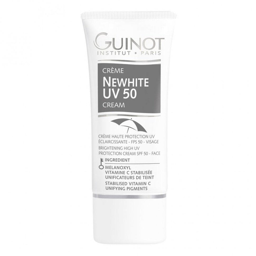 Осветляющий крем Guinot Creme Newhite UV50, мультифункциональный, для всех типов кожи лица, 30 мл