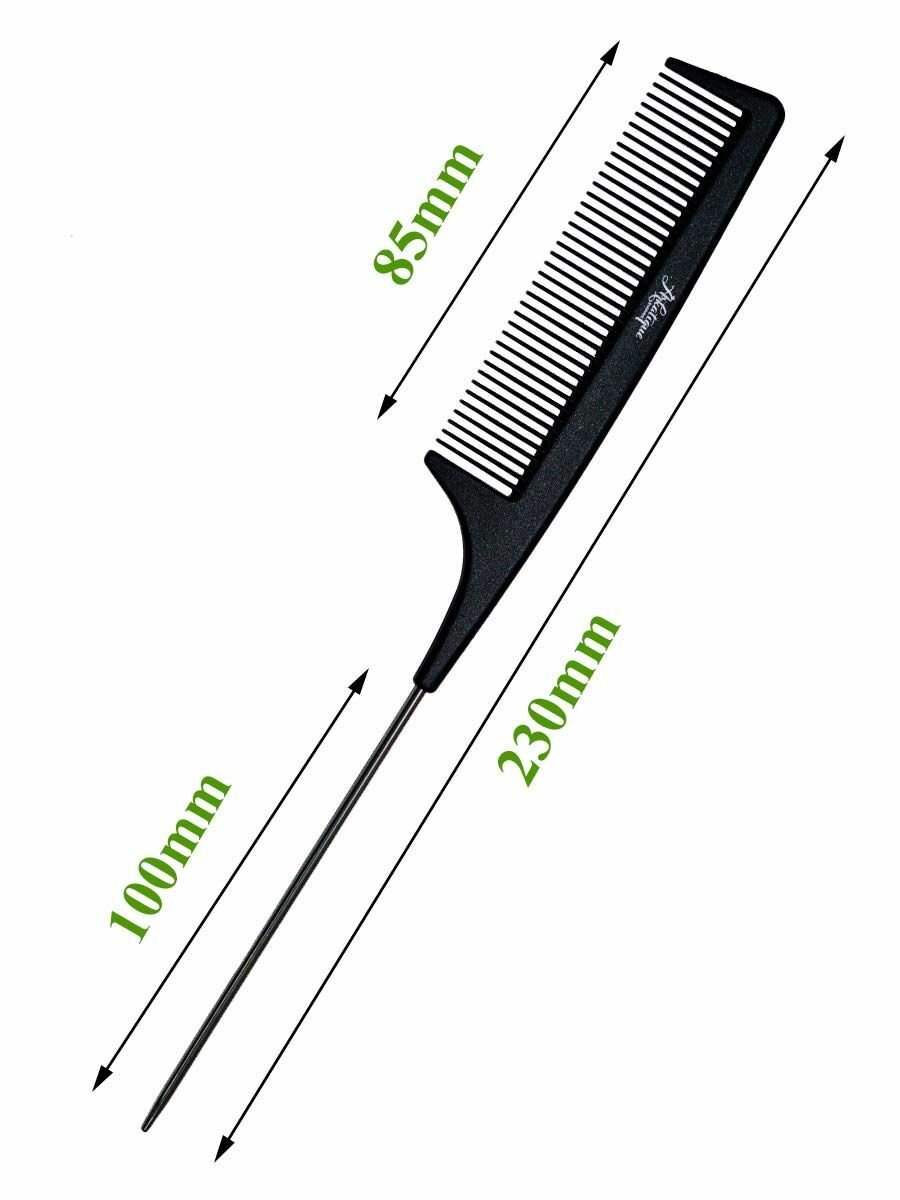 Расческа Arkatique Хвост-Карбон, антистатический эффект, для любых волос, 5шт — фото 1