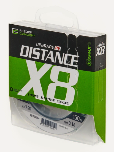Изображение товара Леска плетёная Feeder Concept Distance х8 BRAID Dark Green 150 мм 0.16 мм 7.9 кг